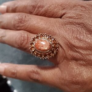 Rare Korevora Sunstone & Santa Ana Madeira Citrine Cocktail Ring 8.60ctw